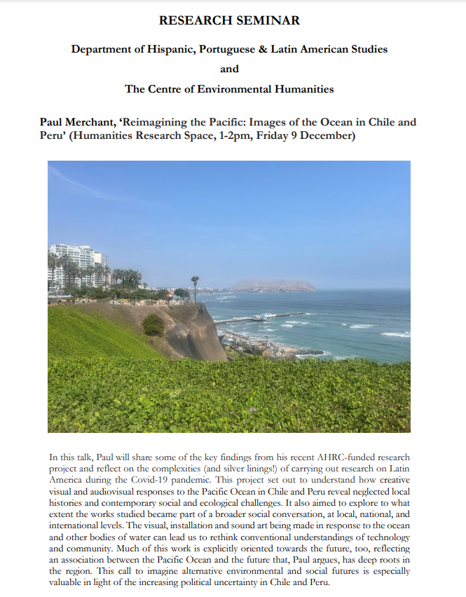 Paul Merchant Research Seminar description
